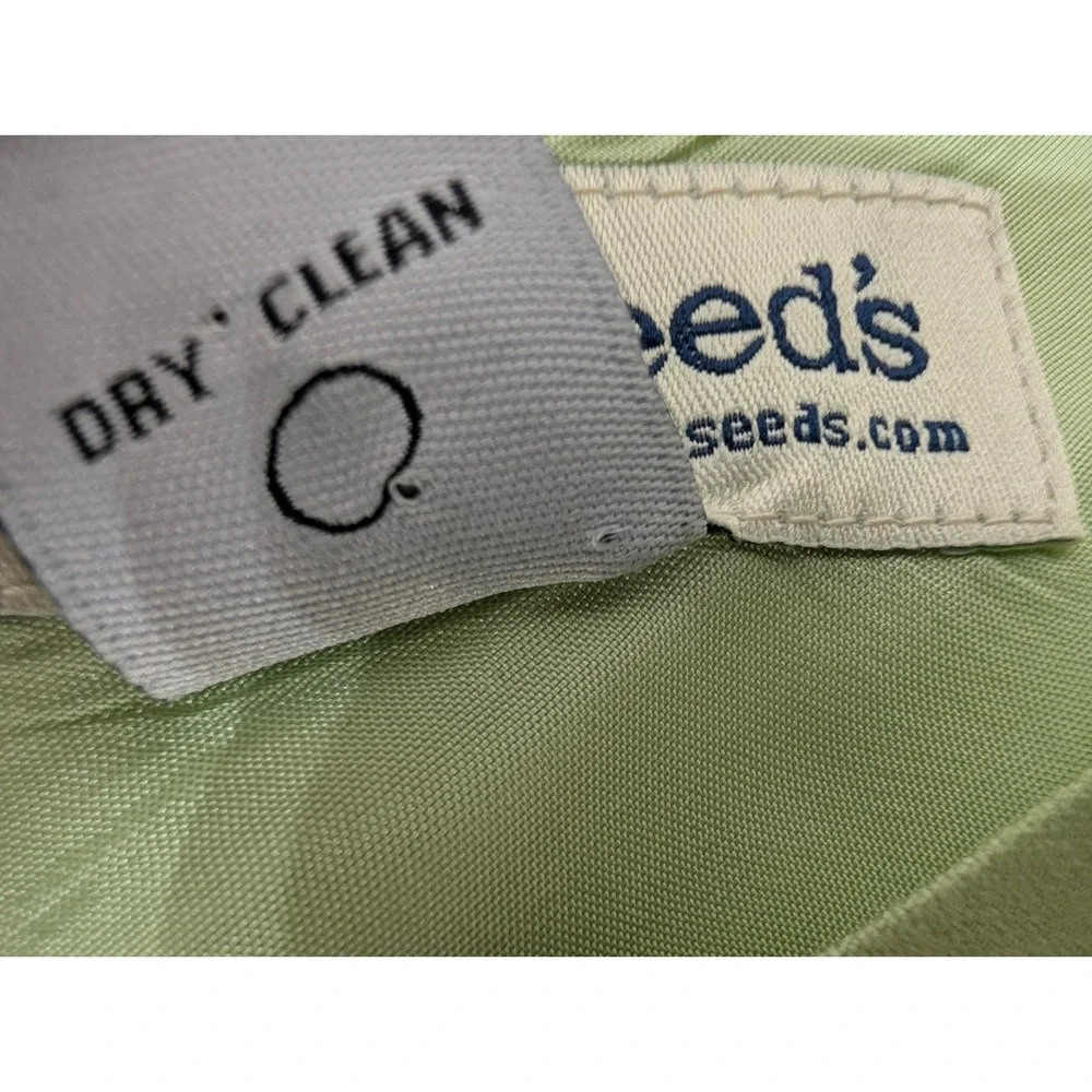 Appleseeds Button Front Top w/ Dress Women's Plus Size 20W Linen Blend Pistachio